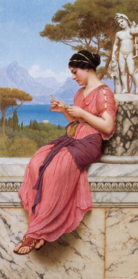 Carta de Amor. Lienzo de Godward (1861-1922)