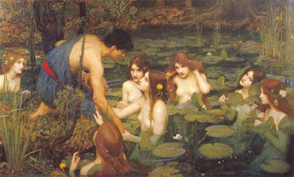 Hylas and the Nymphs. Canvas by J.W. Waterhouse (1849-1917)