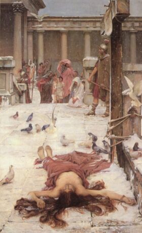 Santa Eulalia. Lienzo de J.W. Waterhouse (1849-1917)