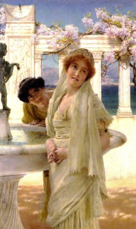 Diferencia de opinión. Lienzo de Alma Tadema (1836-1912)