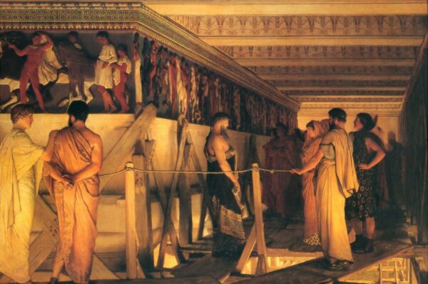 Phidias Workshop. Canvas by Alma Tadema (1836-1912)