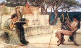 Safo. Lienzo de Alma Tadema