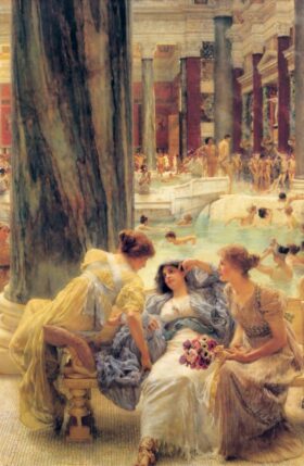 Las termas de Antonino. Lienzo de Alma Tadema (1836-1912)