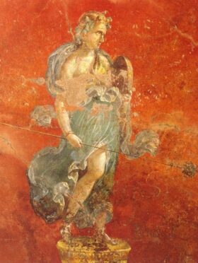 Fresco de Pompeya. Ménade