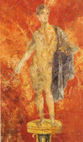 Fresco de Pompeya. Oferente