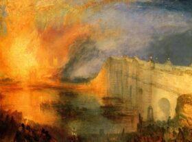 El incendio del Parlamento (II). Lienzo de Turner (1775-1851)