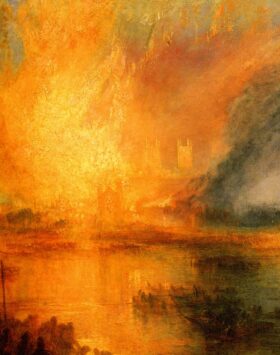 El incendio del Parlamento (detalle 2). Lienzo de Turner (1775-1851)