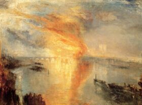 El incendio del Parlamento. Lienzo de Turner (1775-1851)