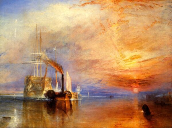 Le dernier voyage du Téméraire. Toile de Turner (1775-1851)