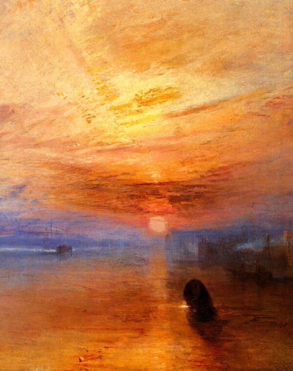 The Temeraire's Last Voyage (detail). Canvas by Turner (1775-1851)