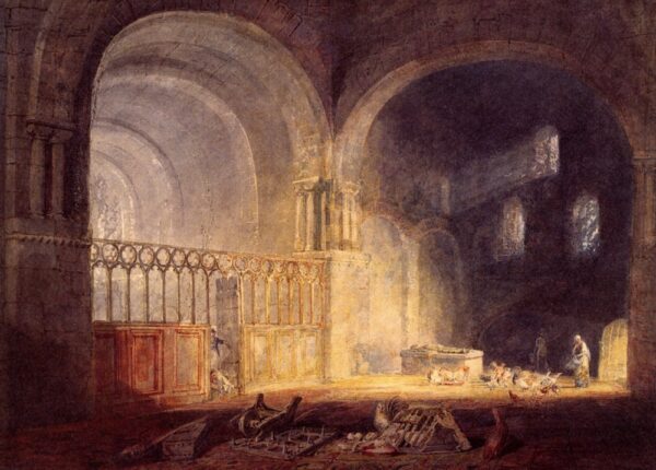 Transetto di Ewenny Priory, Glamorganshire. Tela di Turner (1775-1851)