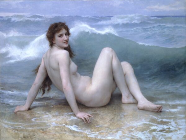 Nue sur la plage. Toile d'Adolphe Bouguereau (1825-1905)