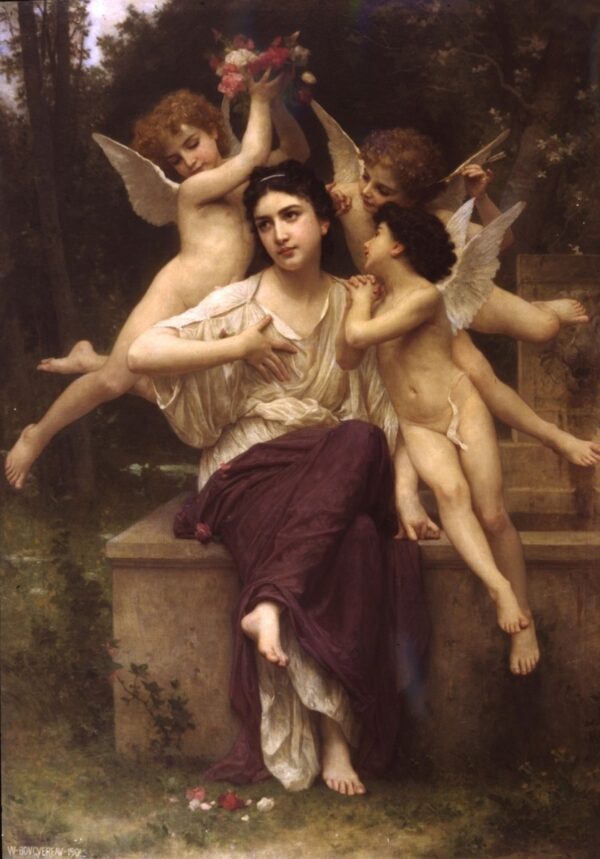 Le printemps. Toile d'Adolphe Bouguereau (1825-1905)