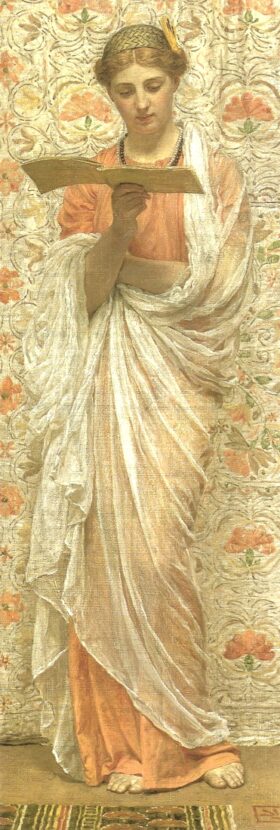 A Reader. Lienzo de Albert Moore (1841-1893).