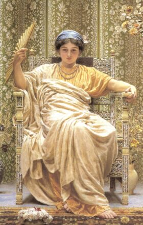 El abanico. Lienzo de Albert Moore (1841-1893)