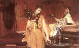 Entre la esperanza y el miedo. Lienzo de Alma Tadema (1836-1912)