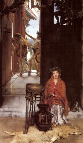 El camino del templo. Lienzo de Alma Tadema (1836-1912)