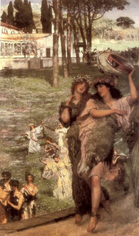 Camino del templo de Ceres. Lienzo de Alma Tadema (1836-1912)