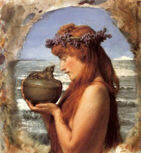 Pandora. Lienzo de Alma Tadema (1836-1912)