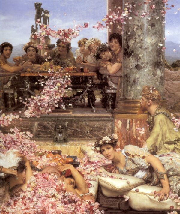 Heliogabalus roses (detail). Canvas of Alma Tadema (1836-1912)