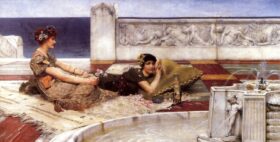 Devotas del amor. Lienzo de Alma Tadema (1836-1912)