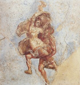 Fresco Romano. Fauno y Bacante I