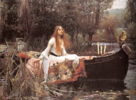 La dama de Shalott. Lienzo de J.W. Waterhouse (1849-1917)