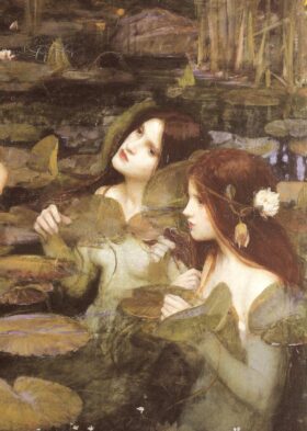 Ninfas (Fragmento). Lienzo de J.W. Waterhouse (1849-1917)