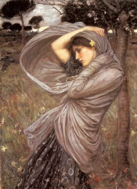 Boreas. Lienzo de J.W. Waterhouse (1849-1917)