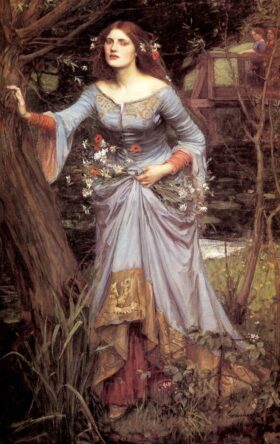 Ofelia. Lienzo de J.W. Waterhouse (1849-1917)