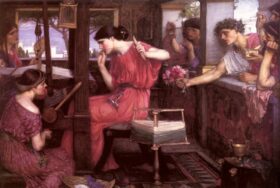 Penélope en el telar. Lienzo de J.W. Waterhouse (1849-1917)