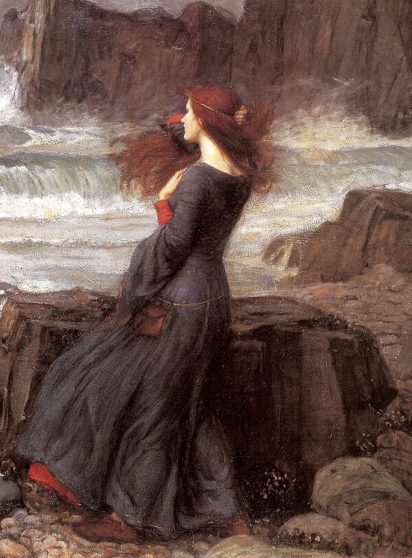 Miranda. Canvas by J.W. Waterhouse (1849-1917)