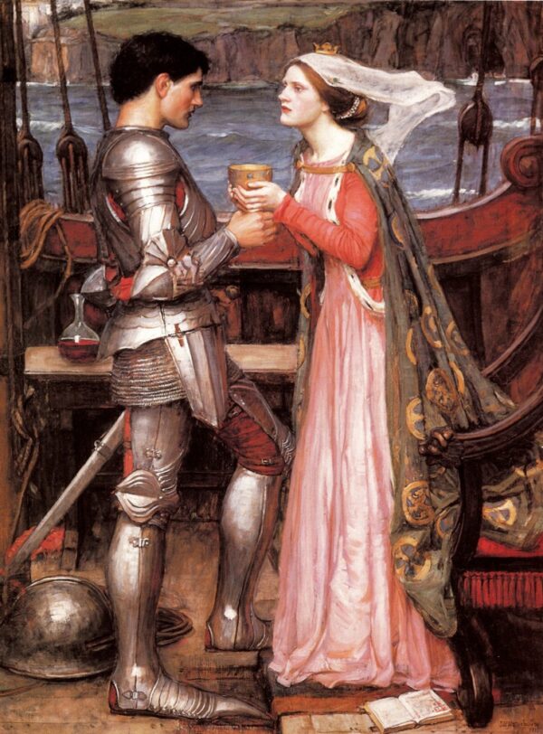 Tristan and Isolde. Canvas by J.W. Waterhouse (1849-1917)