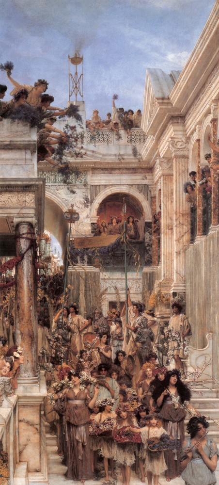 Triumphant march. Canvas of Alma Tadema (1836-1912)