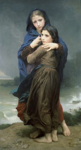 L'Orage (la tormenta). Lienzo de Adolphe Bouguereau (1825-1905)