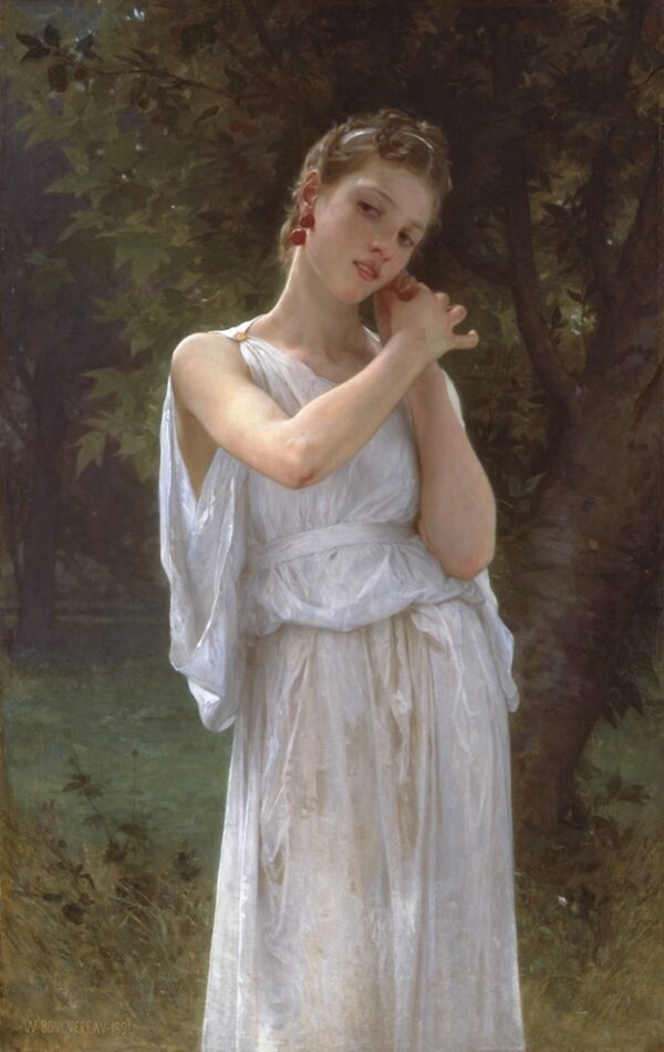 Les boucles d'oreilles. Toile d'Adolphe Bouguereau (1825-1905)