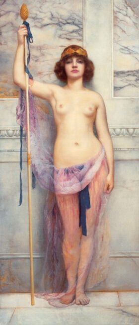 Sacerdotisa. Lienzo de Godward (1861-1922)