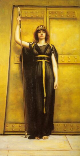 La sacerdotisa. Lienzo de Godward (1861-1922)