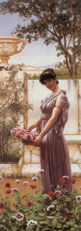 Las Flores de Venus. Lienzo de Godward (1861-1922)