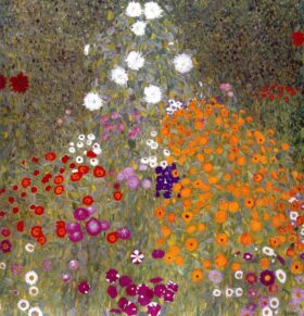 Jardin en flor. Lienzo de Klimt (1862-1918)