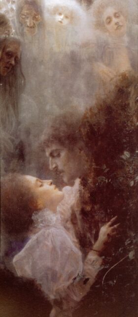 Amor. Lienzo de Klimt (1862-1918)