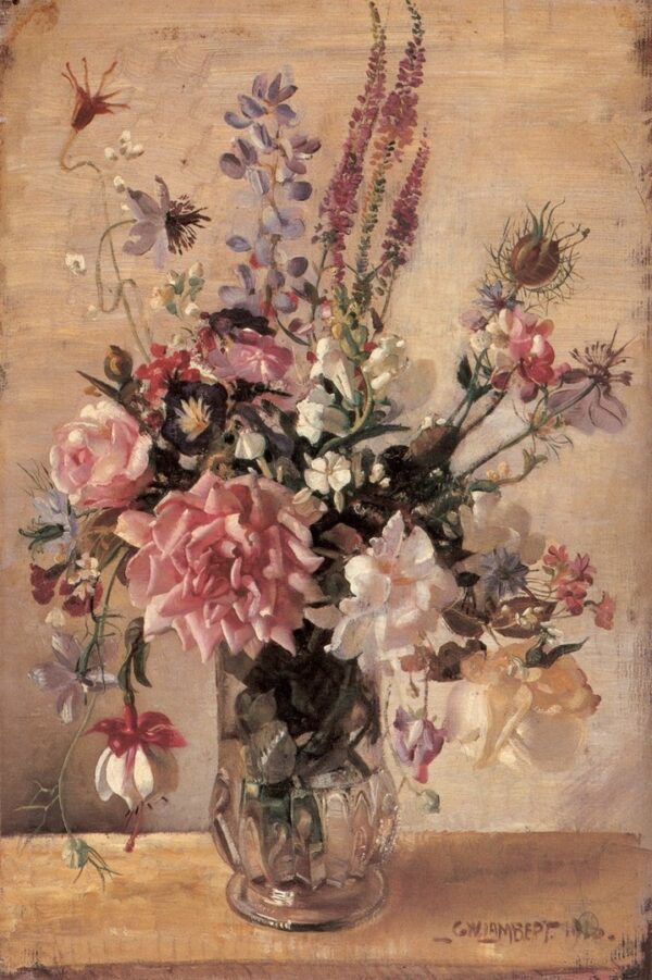 A Bouquet from the Garden. Canvas by G.W. Lambert