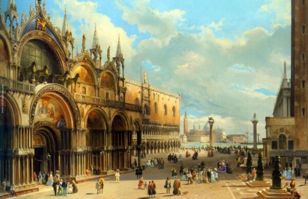 San Marco and the Doge's Palace in Venice. Canvas by Carlo Grubacs