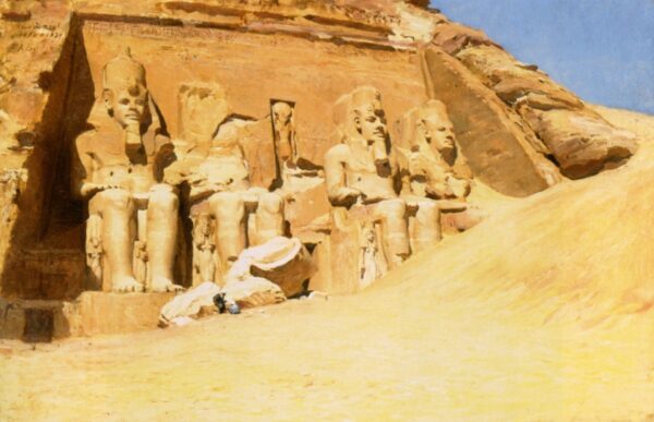 Abu Simbel, 1874. Canvas by F. Arthur Bridgman