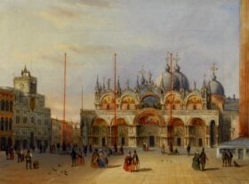 Basilica di San Marco, Venecia. Lienzo de Carlo Grubacs