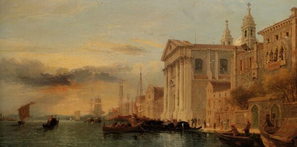 The Church of Santa Maria del Rosario, La Gesuati, in Venice, 1863. Canvas by James Holland