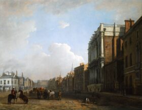 Vista de Whitehall.  Lienzo de William Marlow