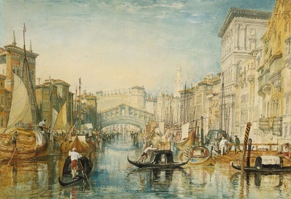 The Great Rialto, Venice. Canvas by J.M.William Turner