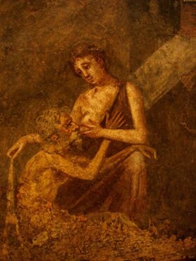 Pintura de Pompeya. Cimón y Pero