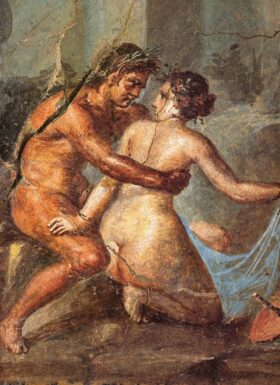 Fresco de Pompeya. Casa de los Epigramas